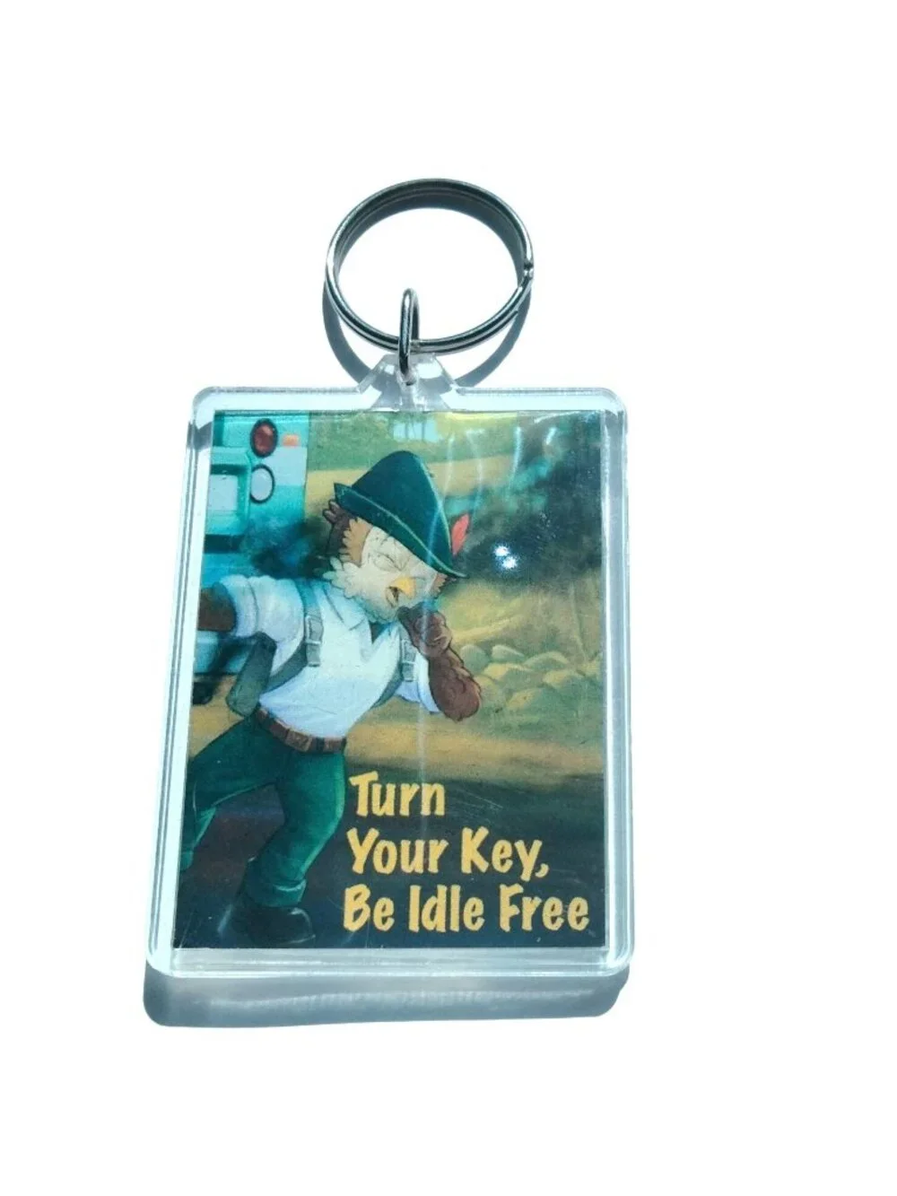 Turn Your Key Be Idle Free Keyring Hootie Owl Environment Awareness